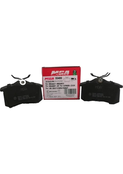 ARKA FREN BALATASI (17MM) RENAULT MEGANE II PEUGEOT  307 CITROEN C3 /C4 CADDY 04/15 GOLF 84-16 PASSAT 97